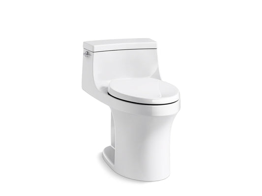 KOHLER K-5172-0 San Souci One-Piece Compact Elongated Toilet With Concealed Trapway, 1.28 Gpf In White