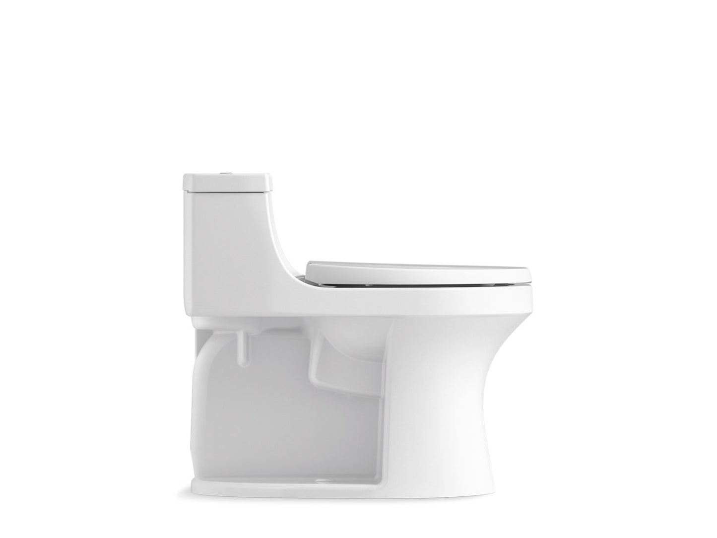 KOHLER K-5172-0 San Souci One-Piece Compact Elongated Toilet With Concealed Trapway, 1.28 Gpf In White