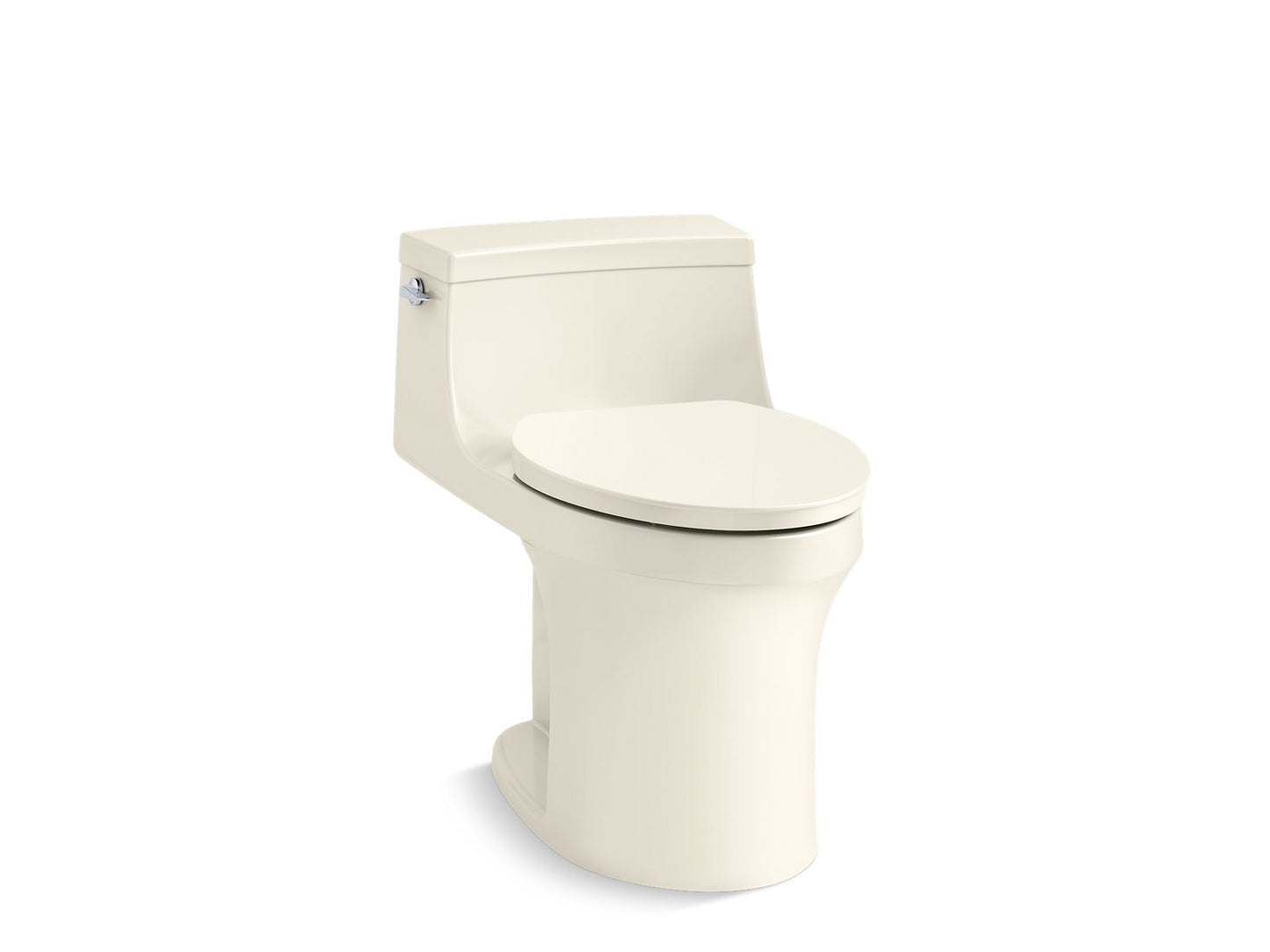 KOHLER K-5172-96 San Souci One-piece compact elongated toilet with concealed trapway, 1.28 gpf - Biscuit