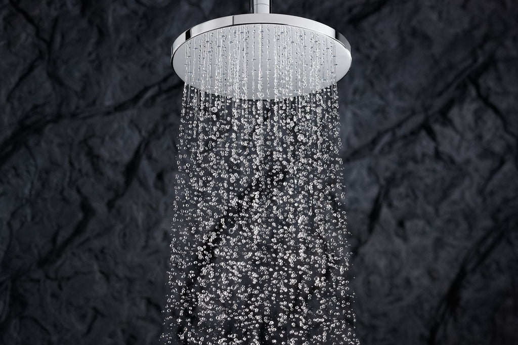 KOHLER K-13689-BL Contemporary Round 10" Single-Function Rainhead, 2.5 Gpm - Matte Black