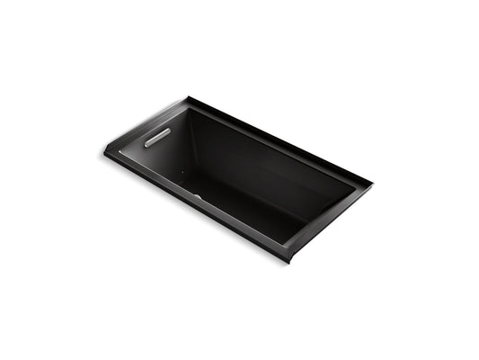 KOHLER K-1167-GHLF-7 Underscore 60" X 30" Alcove Heated Bubblemassage Air Bath, Left Drain In Black Black