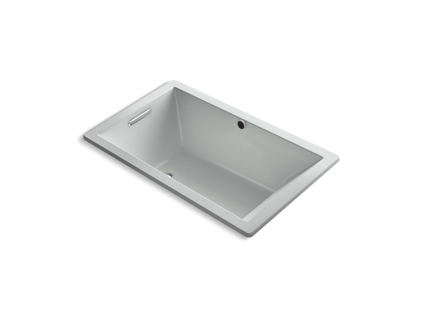 KOHLER K-1848-W1-95 Underscore 60" X 36" Drop-In Bath With Bask Heated Surface In Ice Grey