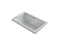 KOHLER K-1849-XHGH-95 Underscore 60" X 36" Drop-In Heated Bubblemassage Air Bath With Whirlpool In Ice Grey