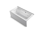 KOHLER K-1947-LAW-7 Archer 60" X 30" Alcove Whirlpool Bath With Bask Heated Surface, Left Drain - Black Black