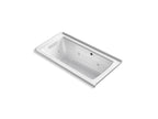 KOHLER K-1947-LW-95 Archer 60" X 30" Alcove Whirlpool Bath With Bask Heated Surface, Left Drain - Ice Grey