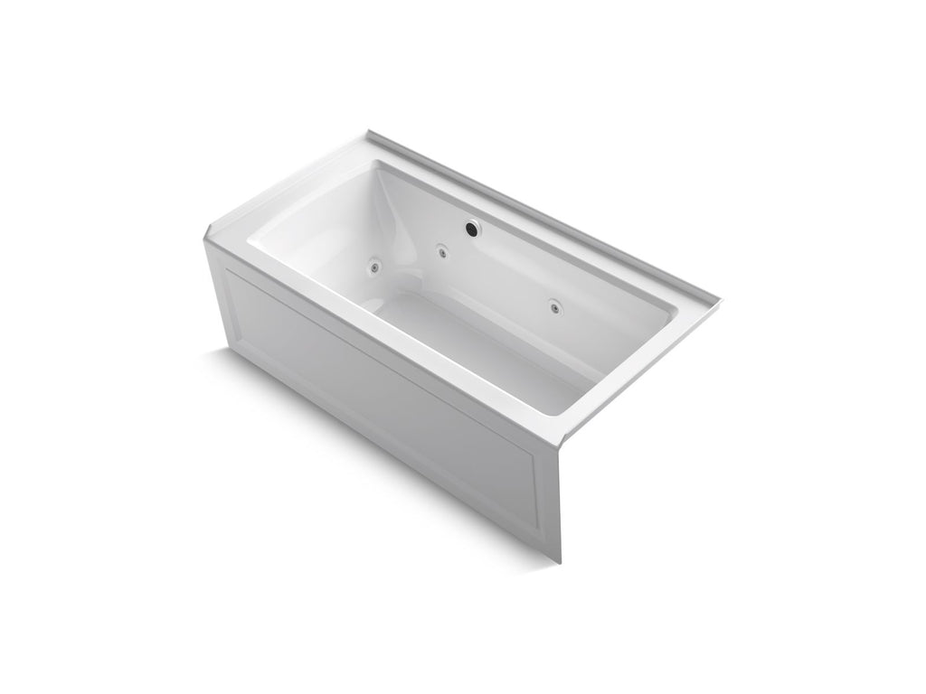 KOHLER K-1947-RAW-95 Archer 60" X 30" Alcove Whirlpool Bath With Bask Heated Surface, Right Drain - Ice Grey