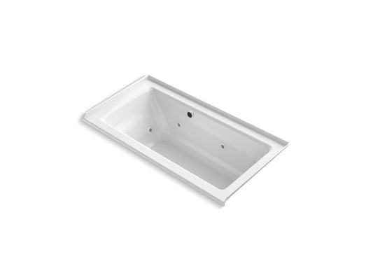 KOHLER K-1947-RW-0 Archer 60" X 30" Alcove Whirlpool Bath With Bask Heated Surface, Right Drain In White