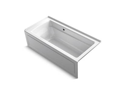 KOHLER K-1948-RAW-7 Archer 66" x 32" alcove bath with Bask heated surface, right drain - Black Black
