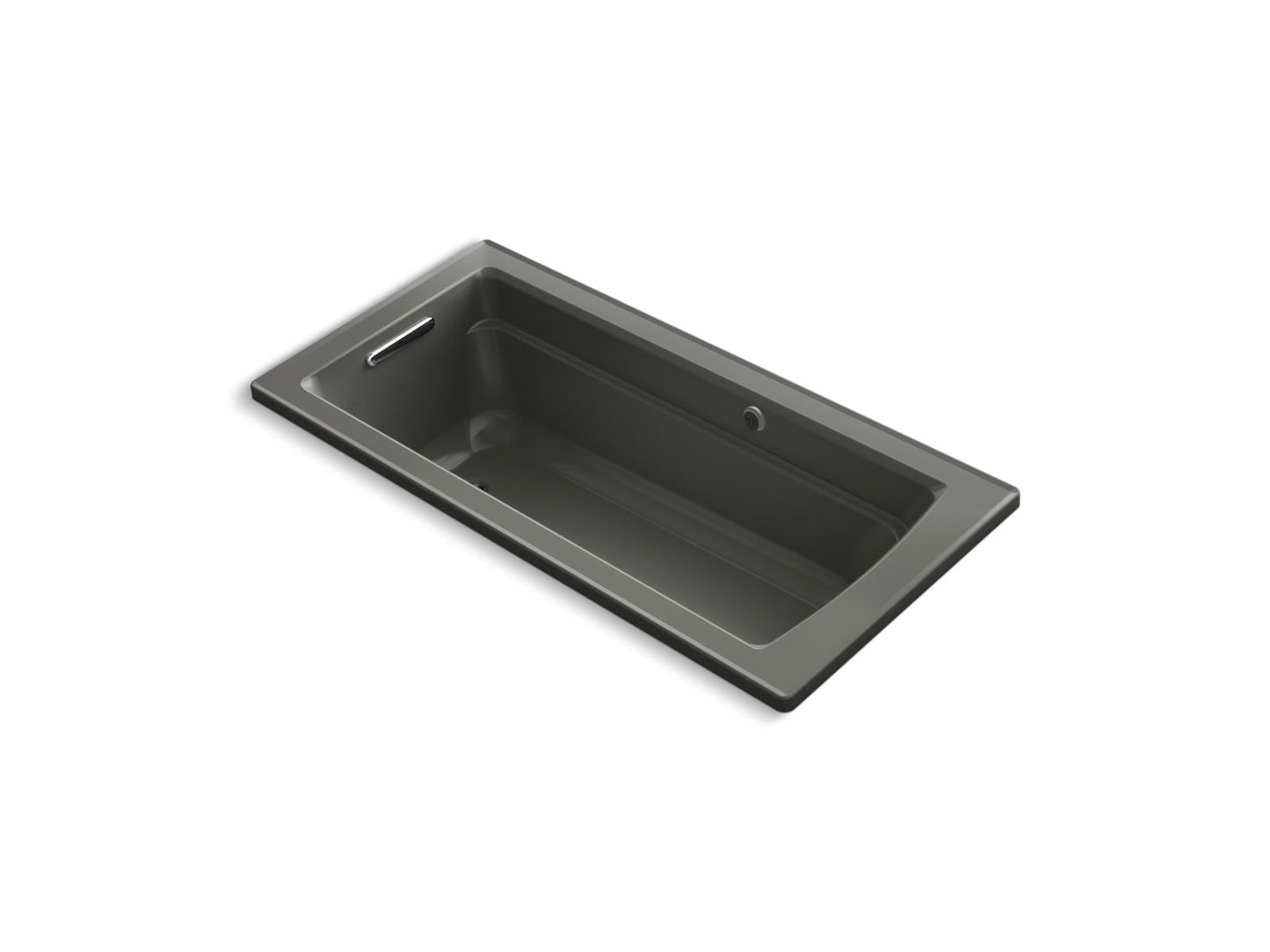 KOHLER K-1948-W1-58 Archer 66" X 32" Drop-In Bath With Bask Heated Surface In Thunder Grey