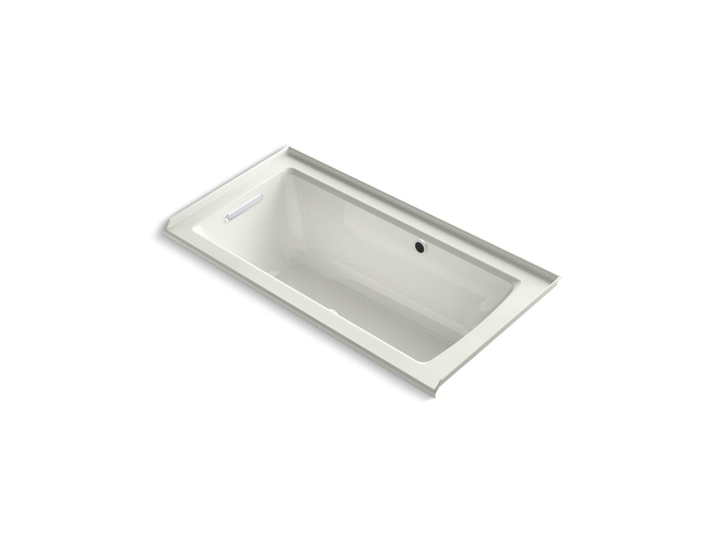 KOHLER K-1947-GHLW-NY Archer 60" X 30" Alcove Heated Bubblemassage Air Bath With Bask Heated Surface, Left Drain In Dune