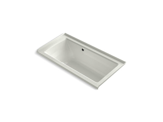 KOHLER K-1947-GHRW-NY Archer 60" X 30" Alcove Heated Bubblemassage Air Bath With Bask Heated Surface, Right Drain In Dune