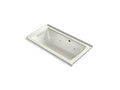 KOHLER K-1947-LW-NY Archer 60" X 30" Alcove Whirlpool Bath With Bask Heated Surface, Left Drain In Dune