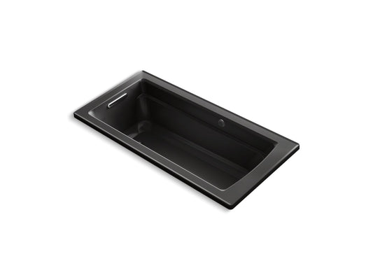 KOHLER K-1948-W1-7 Archer 66" X 32" Drop-In Bath With Bask Heated Surface In Black Black