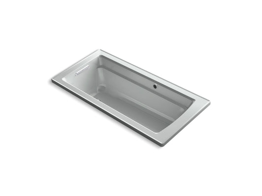 KOHLER K-1948-W1-95 Archer 66" X 32" Drop-In Bath With Bask Heated Surface In Ice Grey