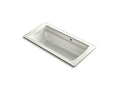 KOHLER K-1948-W1-NY Archer 66" X 32" Drop-In Bath With Bask Heated Surface In Dune