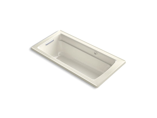 KOHLER K-1949-XHGH-96 Archer 66" X 32" Drop-In Heated Bubblemassage Air Bath With Whirlpool In Biscuit