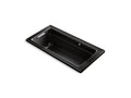 KOHLER K-1949-GHW-7 Archer 66" X 32" Drop-In Heated Bubblemassage Air Bath With Bask Heated Surface In Black Black