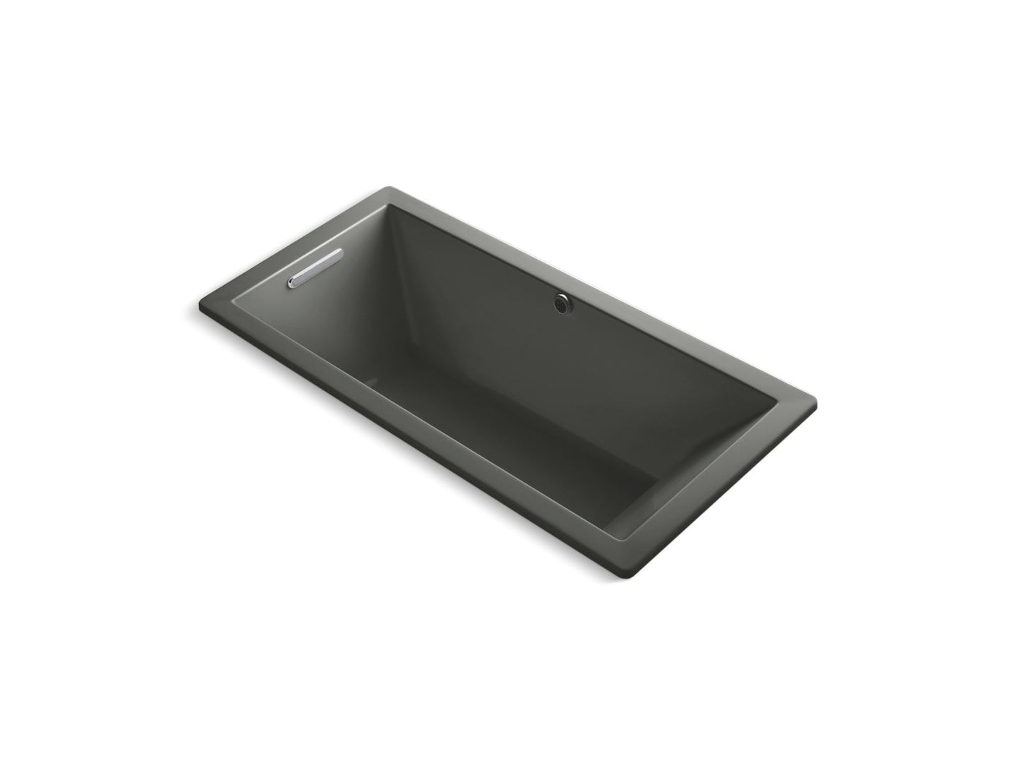 KOHLER K-1821-W1-58 Underscore 66" X 32" Drop-In Bath With Bask Heated Surface In Thunder Grey