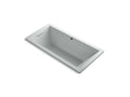 KOHLER K-1821-W1-95 Underscore 66" X 32" Drop-In Bath With Bask Heated Surface In Ice Grey