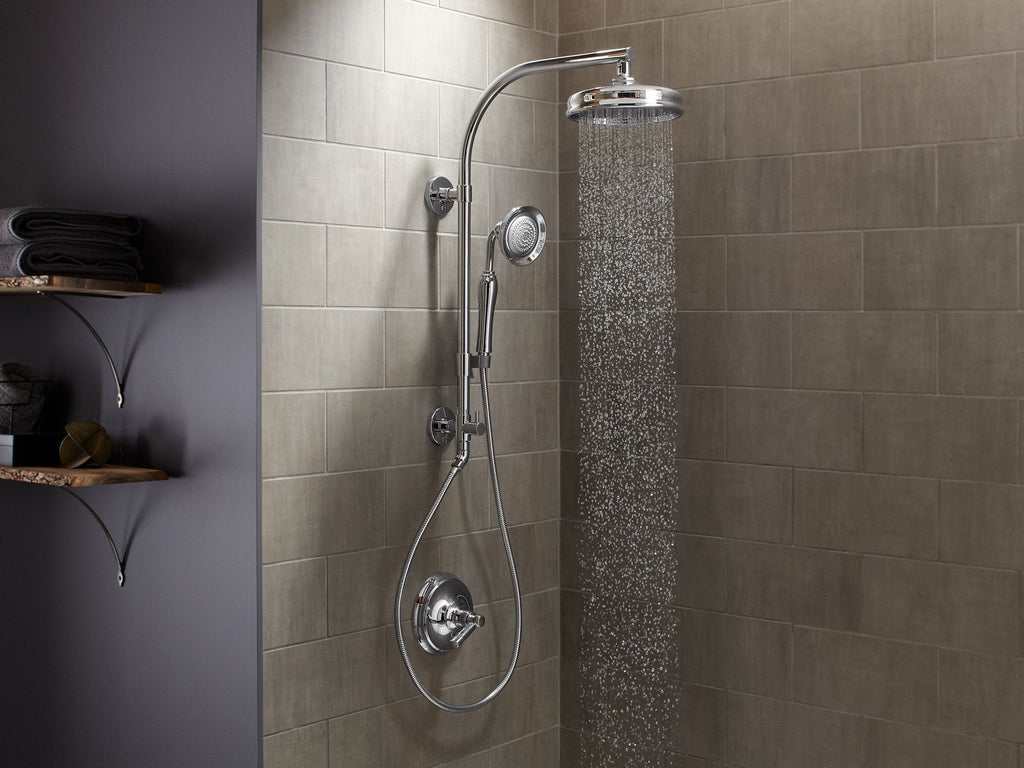 KOHLER K-45211-BL Hydrorail-R Arch Shower Column - Matte Black