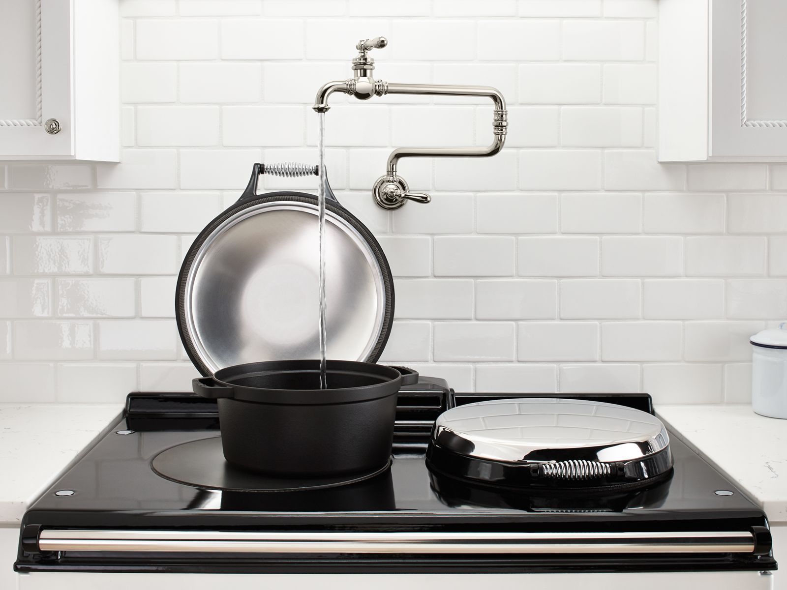 KOHLER K-99270-VS Artifacts Wall-Mount Pot Filler - Vibrant Stainless