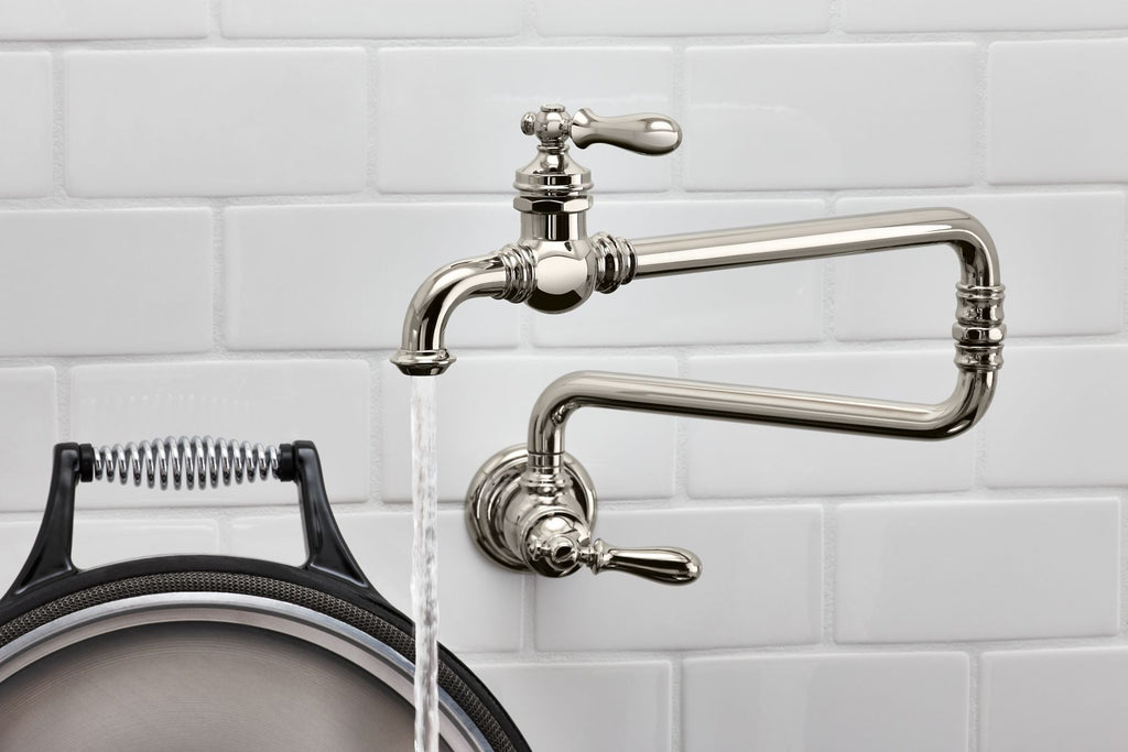 KOHLER K-99270-VS Artifacts Wall-Mount Pot Filler - Vibrant Stainless