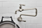 KOHLER K-99270-VS Artifacts Wall-Mount Pot Filler - Vibrant Stainless