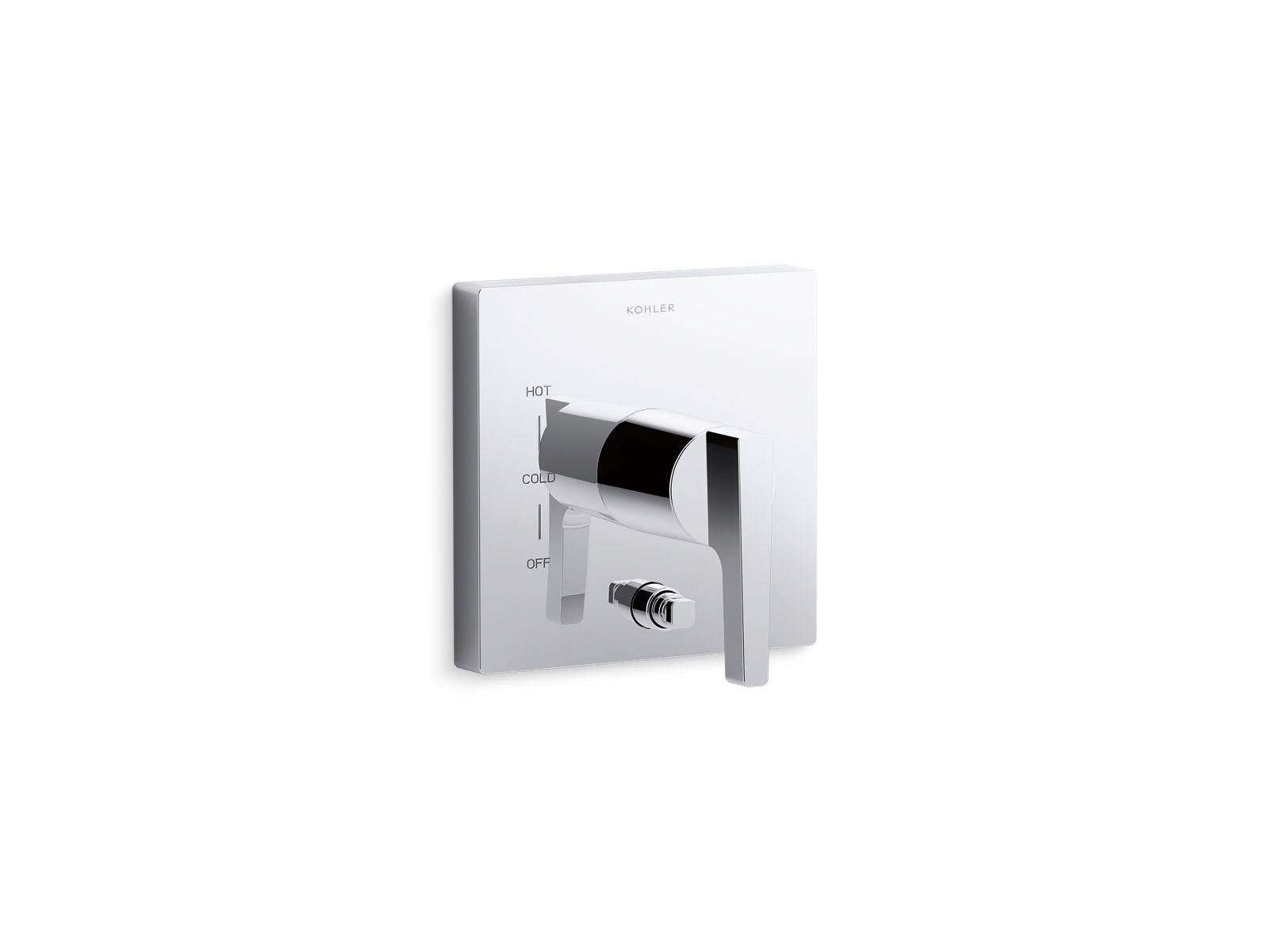 KOHLER K-T99762-4-CP Honesty Rite-Temp Valve Trim With Push-Button Diverter - Polished Chrome