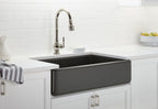 KOHLER K-6489-0 Whitehaven 35-3/4" Undermount Single-Bowl Farmhouse Kitchen Sink - White