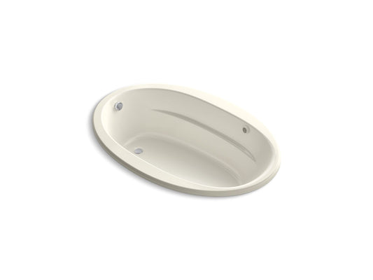 KOHLER K-6347-GHW-96 Sunward 66" X 42" Drop-In Heated Bubblemassage Air Bath With Bask Heated Surface In Biscuit