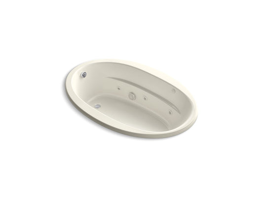 KOHLER K-6347-W1-96 Sunward 66" X 42" Drop-In Whirlpool Bath With Bask Heated Surface In Biscuit