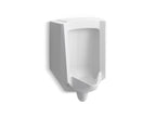 KOHLER K-4991-ER-0 Bardon Washout Half-Stall 0.125–1.0 Gpf Urinal, Rear Spud - White