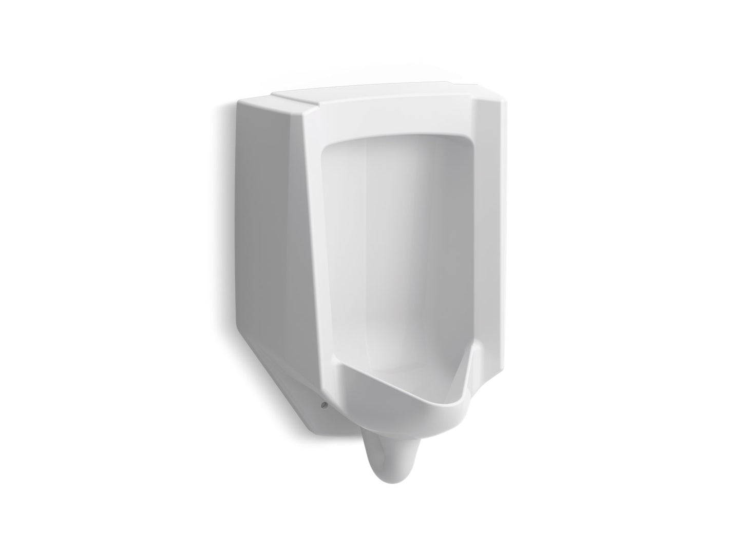 KOHLER K-4991-ERSS-0 Bardon High-Efficiency Urinal (HEU), washout, wall-hung, 0.125 gpf to 1.0 gpf, rear spud, antimicrobial - White