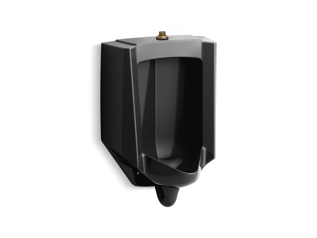KOHLER K-4991-ET-7 Bardon High-Efficiency Urinal (Heu), Washout, Wall-Hung, 0.125 Gpf To 1.0 Gpf, Top Spud - Black Black