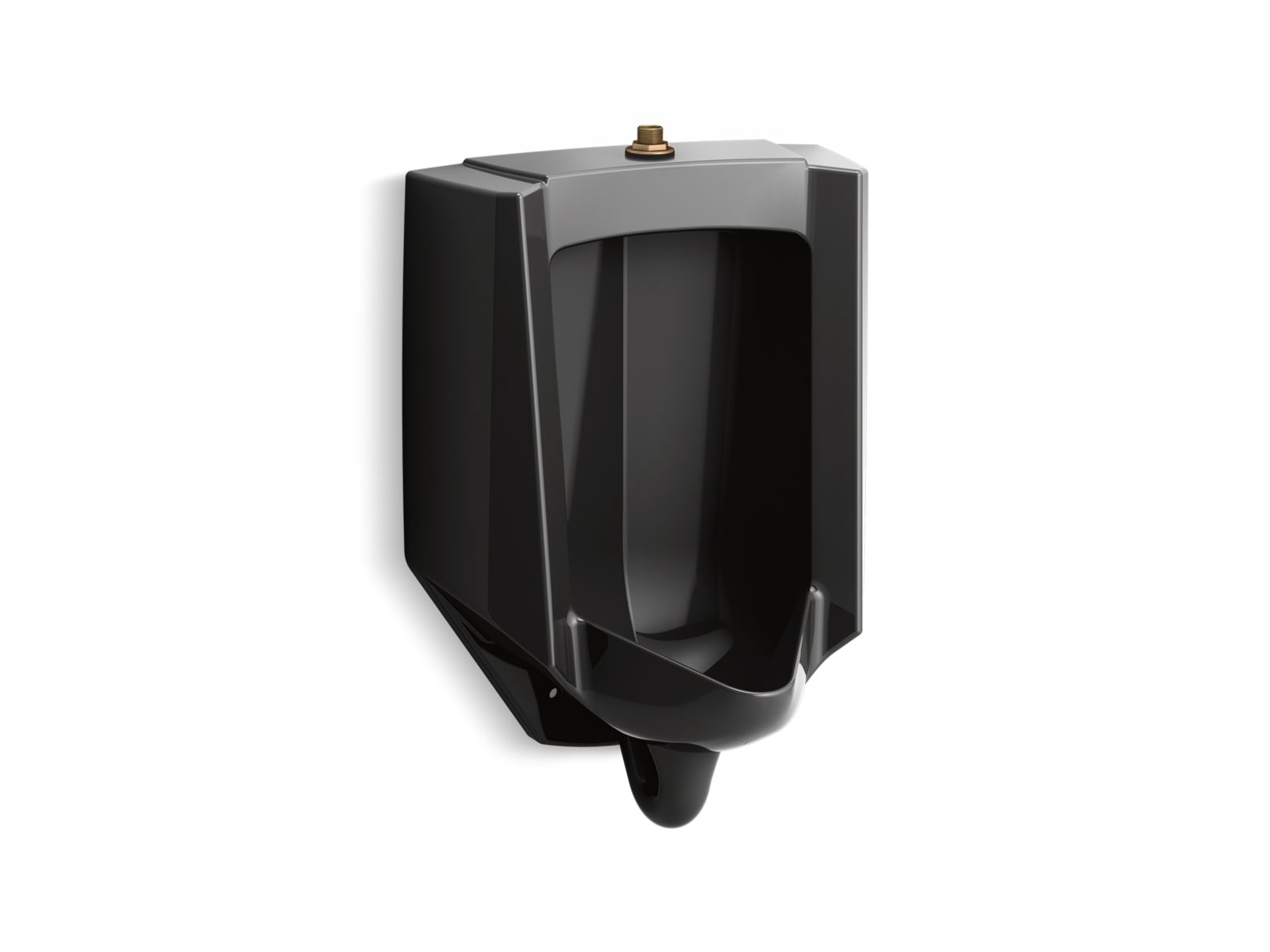KOHLER K-4991-ET-7 Bardon High-Efficiency Urinal (Heu), Washout, Wall-Hung, 0.125 Gpf To 1.0 Gpf, Top Spud - Black Black