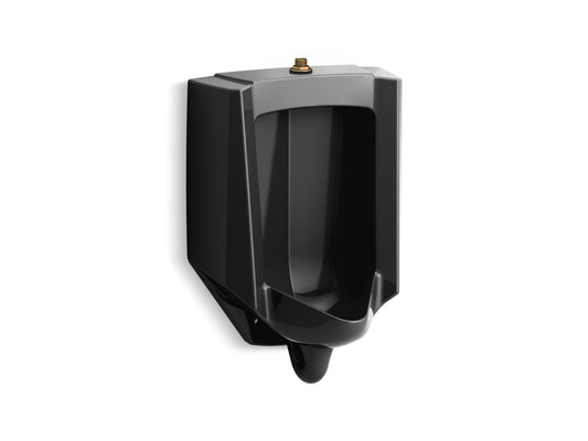 KOHLER K-4991-ET-7 Bardon High-Efficiency Urinal (HEU), washout, wall-hung, 0.125 gpf to 1.0 gpf, top spud - Black Black