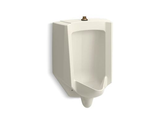 KOHLER K-4991-ET-96 Bardon High-Efficiency Urinal (Heu), Washout, Wall-Hung, 0.125 Gpf To 1.0 Gpf, Top Spud In Biscuit