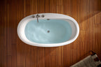 KOHLER K-6368-0 Sunstruck 65-1/2" X 35-1/2" Freestanding Bath, Straight Shroud - White