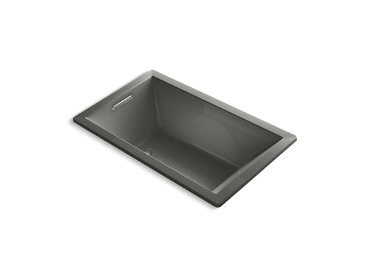 KOHLER K-1849-GHW-58 Underscore 60" X 36" Drop-In Heated Bubblemassage Air Bath With Bask Heated Surface In Thunder Grey