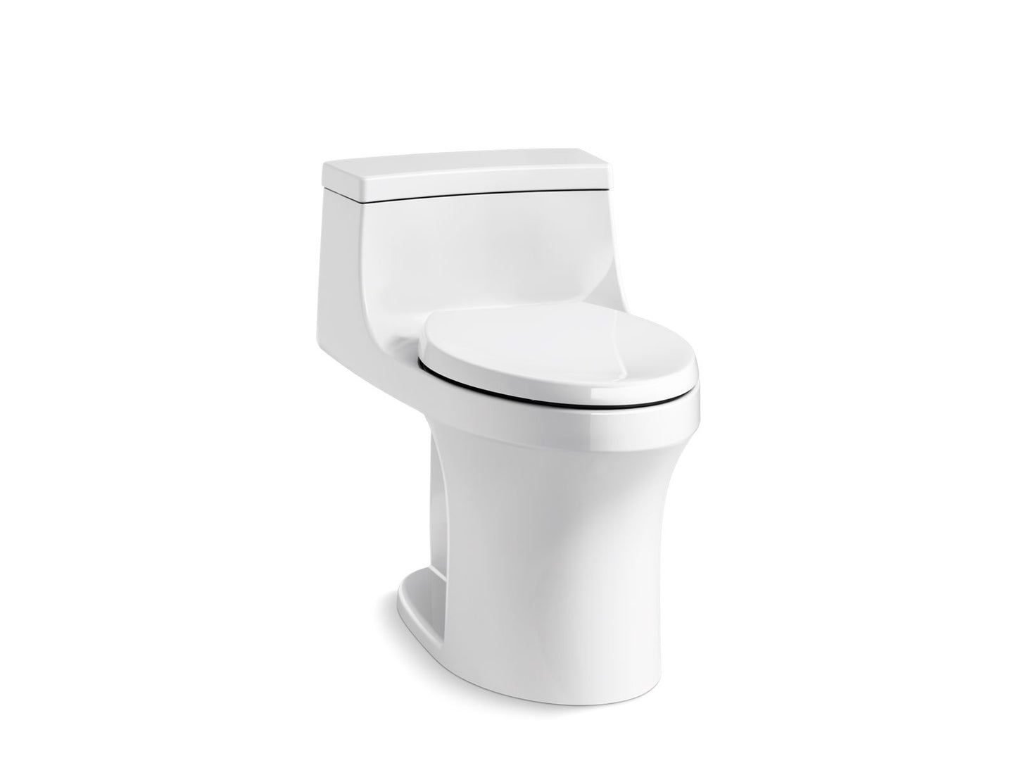 KOHLER K-5172-RA-0 San Souci One-piece compact elongated toilet with concealed trapway, 1.28 gpf - White