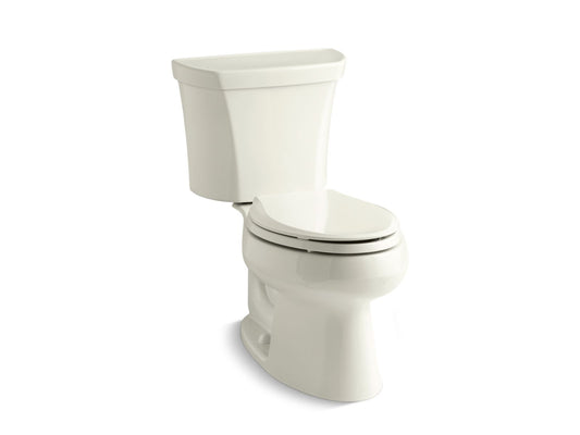 KOHLER K-3988-RA-96 Wellworth Two-Piece Elongated Toilet, Dual-Flush In Biscuit