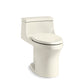 KOHLER K-5172-RA-96 San Souci One-Piece Compact Elongated Toilet With Concealed Trapway, 1.28 Gpf In Biscuit