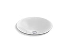 KOHLER K-7806-7 Carillon 17-3/4" Round Drop-In Bathroom Sink, No Overflow - Black Black