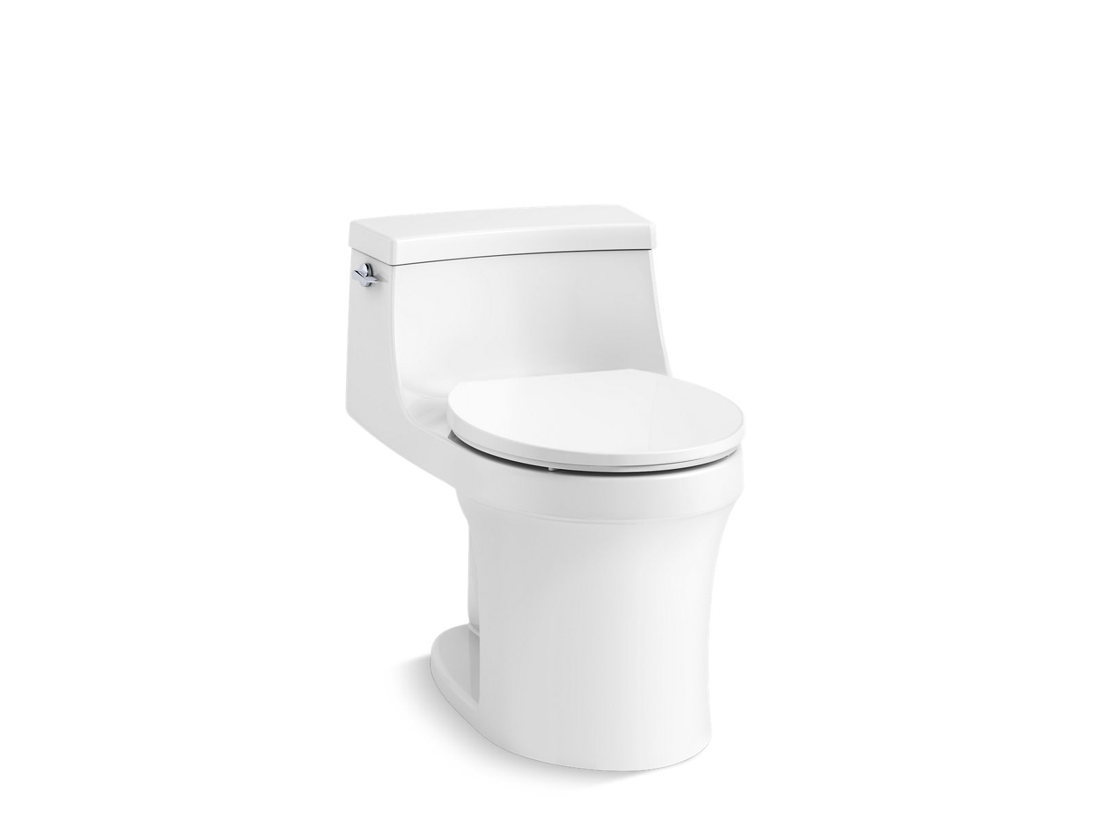 KOHLER K-4007-7 San Souci One-Piece Round-Front Toilet, 1.28 Gpf - Black Black