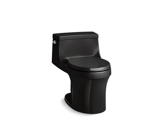 KOHLER K-4007-7 San Souci One-Piece Round-Front Toilet, 1.28 Gpf In Black Black