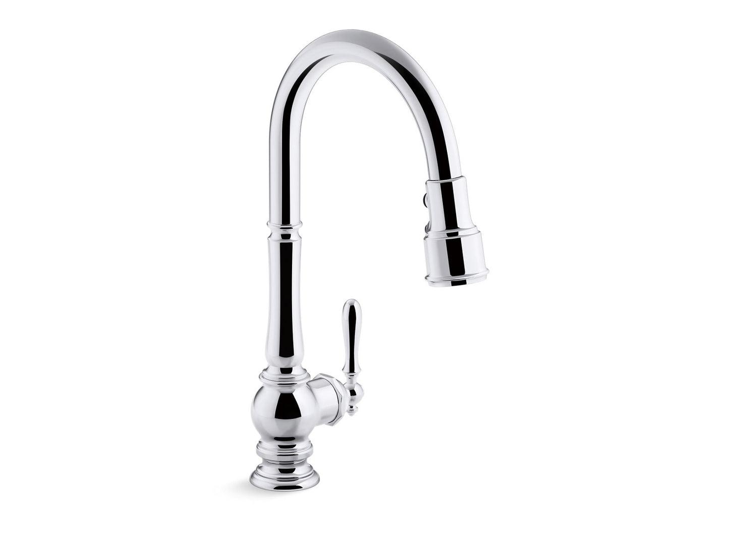 KOHLER K-99259-CP Artifacts Pull-Down Kitchen Sink Faucet With Three-Function Sprayhead In Polished Chrome