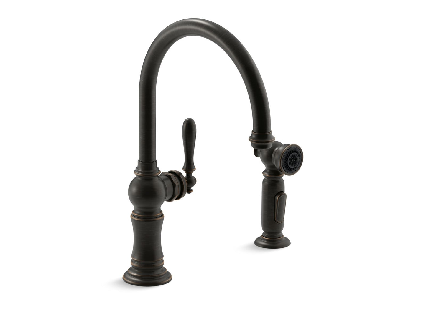 KOHLER K-99262-2BZ Artifacts Single-Handle Kitchen Sink Faucet With Two-Function Sprayhead In Oil-Rubbed Bronze