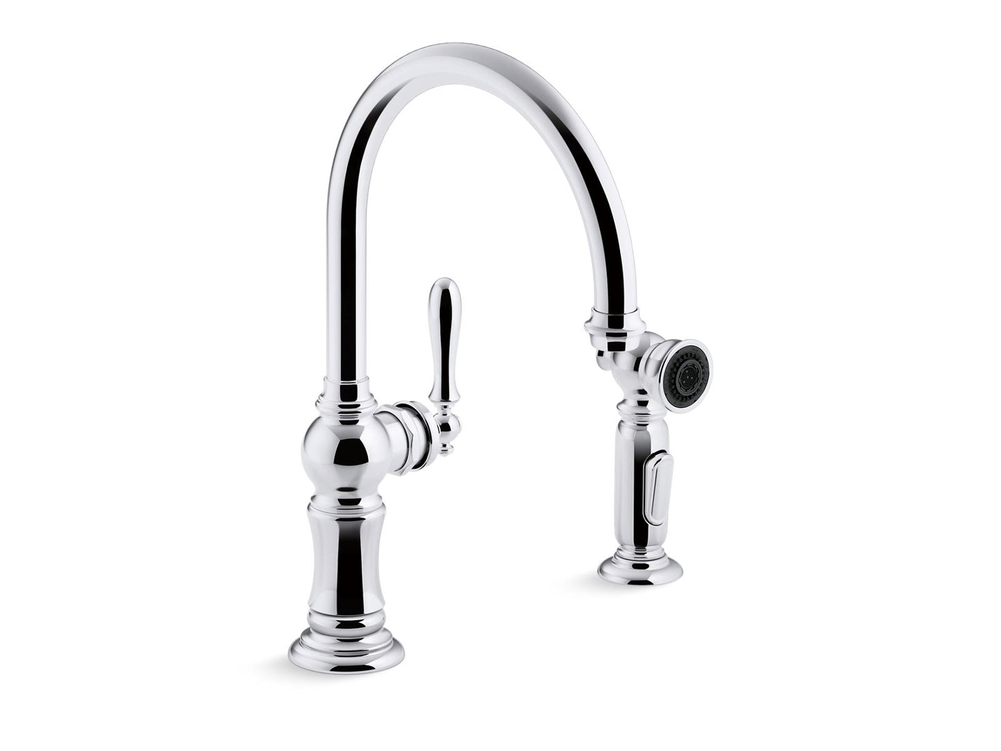 KOHLER K-99262-CP Artifacts Single-Handle Kitchen Sink Faucet With Two-Function Sprayhead In Polished Chrome