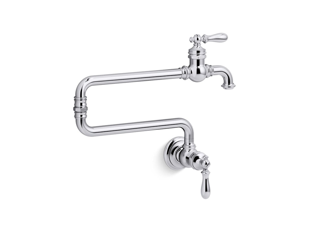 KOHLER K-99270-VS Artifacts Wall-Mount Pot Filler - Vibrant Stainless