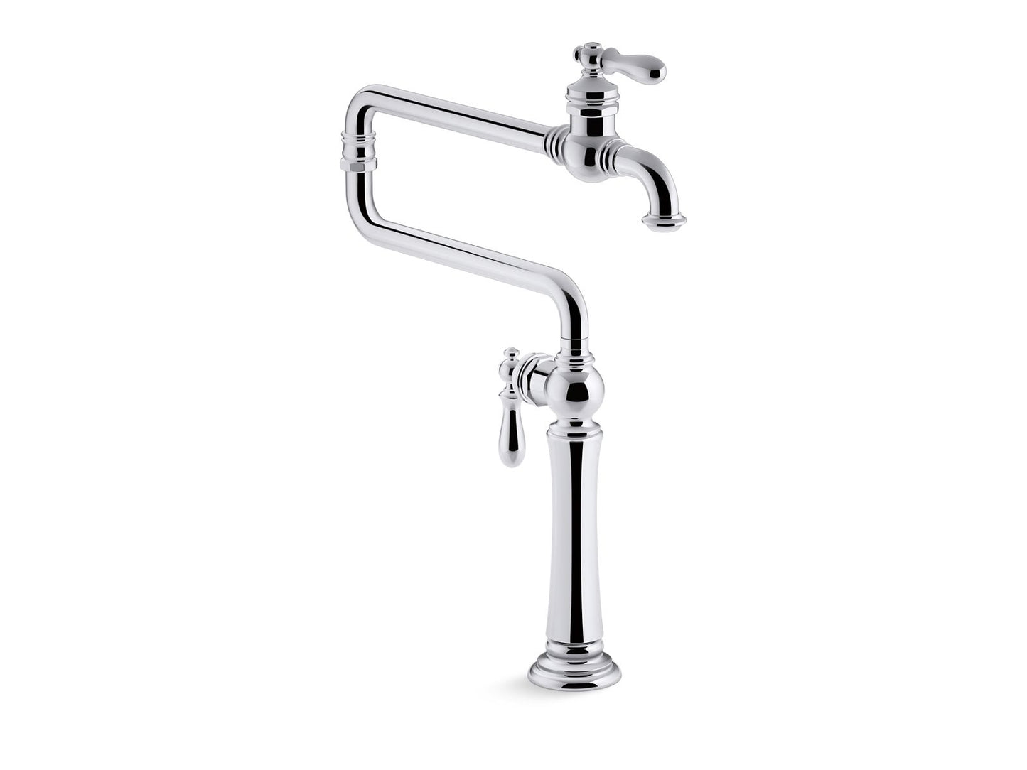 KOHLER K-99271-CP Artifacts Deck-Mount Pot Filler In Polished Chrome